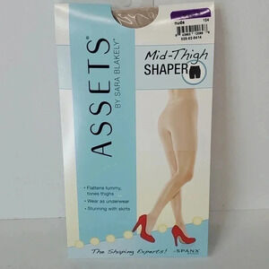 Assets by Sara Blakely Hi-Waist Mid Thigh Shaper Color Nude Size 5 NWT